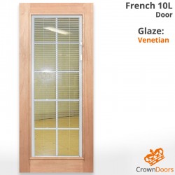 French 10L Solid Timber Door with Venetian