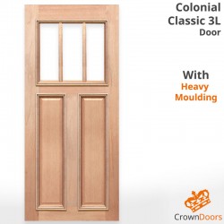 Colonial Classic 3L Solid Timber Doors with Heavy Moulding